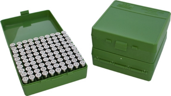 Picture of MTM P100-3  .357/.38 Ammo Box, green